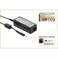 Samsung 19V 2.37A (45W) utángyártott laptop töltő