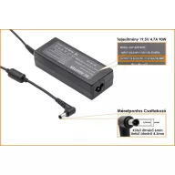  Sony 19.5V 4.7A 90W 6mm x 4,3mm utángyártott laptop töltő
