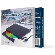   GEMBIRD külső DVD meghajtó/író fekete USB 3.1 (DVD-USB-03)