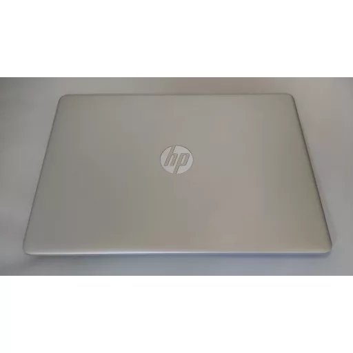 HP 15S-EQ, 15S-FQ, 15-DY sorozathoz használt ezüst LCD kijelző hátlap, zsanér, LCD és wifi kábellel, webkamerával (L63603-001)