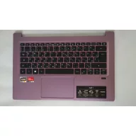   Acer Swift 3 SF314-42 használt magyar fekete-lila billentyűzet modul, touchpaddal, ujjlenyomat olvasóval, hangszóróval (6B.HSEN2.013)