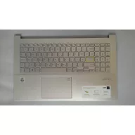   Asus VivoBook S14 / S15 X533F használt magyar háttér-világításos ezüst billentyűzet modul touchpaddal (13N1-AUA0721)