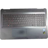   HP Omen 15-AY0, 15-AX0, 15-AX2 gyári használt fekete piros billentyűzet modul touchpaddal