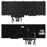   Dell Latitude 5510, 5511, Precision 3550, 3551 gyári új, magyar háttérvilágításos laptop billentyűzet, keret nélkül (0X19GD, 0W7JFM)