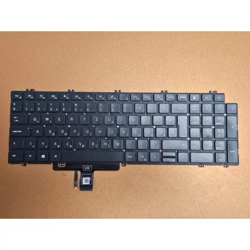 DE09 - klaviatúra magyar HU, fekete világító (Dell Latitude 5520, 5520, 5530, 5540 Precision 3560, 3561, 3570, 3571)