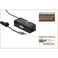   Lenovo 20V 3.25A (65W) utángyártott laptop töltő 7,9mm x 5,5mm