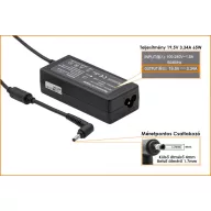 Dell 19.5V 3.34A (65W) laptop töltő