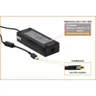   Lenovo 20V 6.75A (135W) speciális sárga téglalap laptop töltő