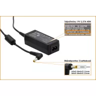  Asus 19V 6.32A (120W) 5,5mm x 2,5mm  utángyártott laptop töltő