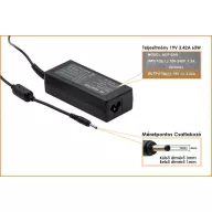 Acer 19V 3.42A (65W) 3.0x1.1mm utángyártott töltő