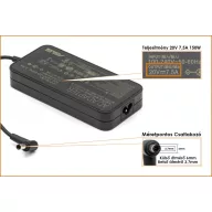 Asus 20V 7.5A (150W) center-pin laptop töltő